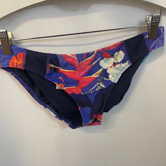 Athleta Swimsuit Lucia Mesh Floral Print Bikini Empire Top Racerback Small - Picture 5 of 10